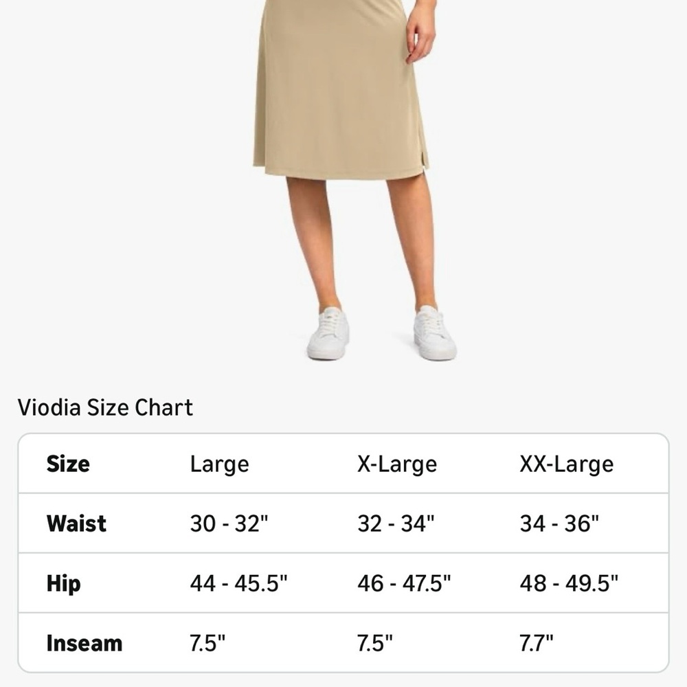 Viodia travel athletic modest midi skort skirt - Picture 4 of 8